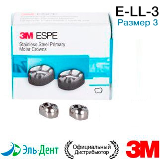  E-LL-3    Stainless Steel Crowns     . .:   ,  3, 2.