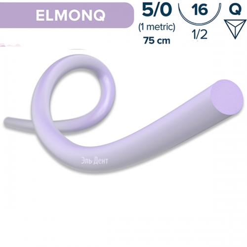 ЭЛМОНГ 5-0 75 см 16 мм 1/2, обратно-режующая, 12 шт лиловый, купить в Москве все стоматологические расходные материалы для стоматологии по низкой цене с бесплатной доставкой.