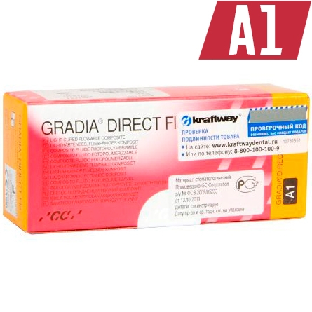 GС Gradia Direct Flo цвет A1 (2 шприца х 1.5г), текучий светоотверждаемый композит