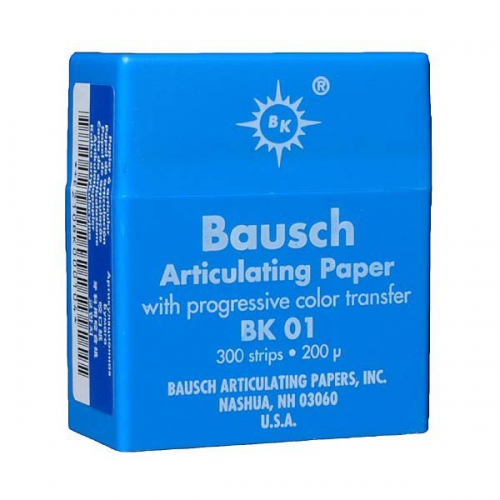 Артикуляционная бумага Bausch BK 01, 200 мкрн - копирка бауш прямая .