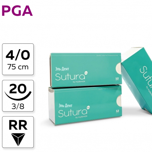   PGA Poliglycolic acid, 4/0_75_20, , 3/8, - (12.). 