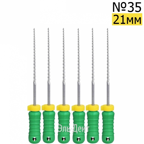 H-Files  21мм, №35, дрильборы ручные, сталь, (6шт.).  Eurofile