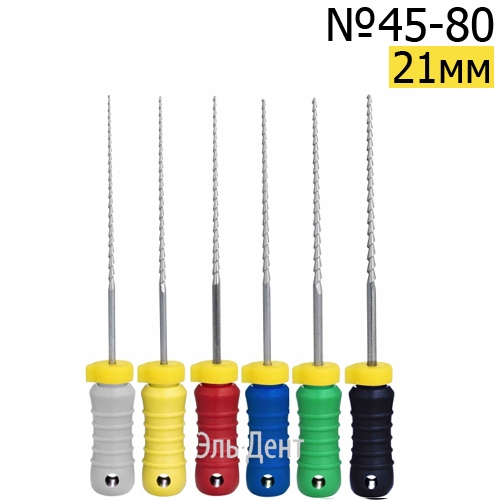 H-Files  21мм, набор: 45-80, дрильборы ручные, сталь, (6шт.).  Eurofile