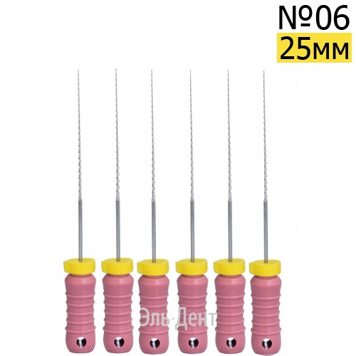 H-Files  25мм, №06, дрильборы ручные, сталь, (6шт.).  Eurofile