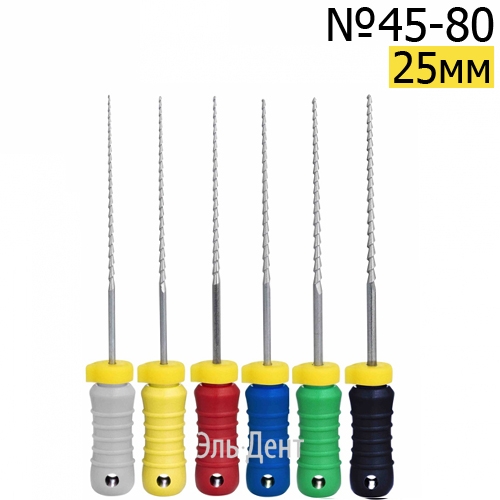 H-Files  25мм, набор: 45-80, дрильборы ручные, сталь, (6шт.).  Eurofile