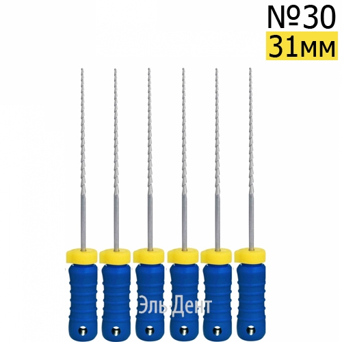 H-Files  31мм, №30, дрильборы ручные, сталь, (6шт.).  Eurofile