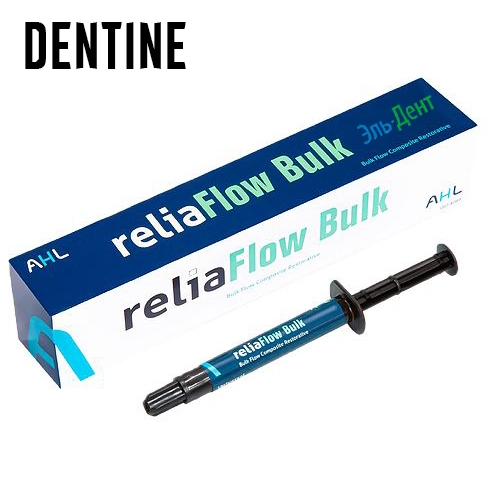 reliaFlow Bulk  Dentine шприц 2г-композит для пломбирования объемных полостей боковых зубов, AHL