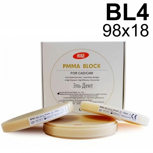 ��������� ���������������������� HugeDentalPMMA BL4 98*18