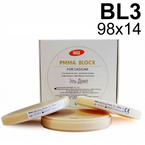 ��������� ���������������������� HugeDentalPMMA BL3 98*14
