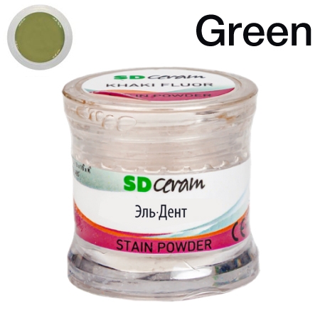 ������� ��� ����������� (Stain Powder), ������ 3 �, �������: Green Fluor  /BUTRFSPGN-3 /SD Ceram