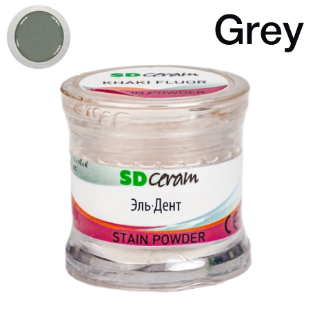 ������� ��� ����������� (Stain Powder), ������ 3 �, �������: Grey Fluor  /BUTRFSPGY-3 /SD Ceram