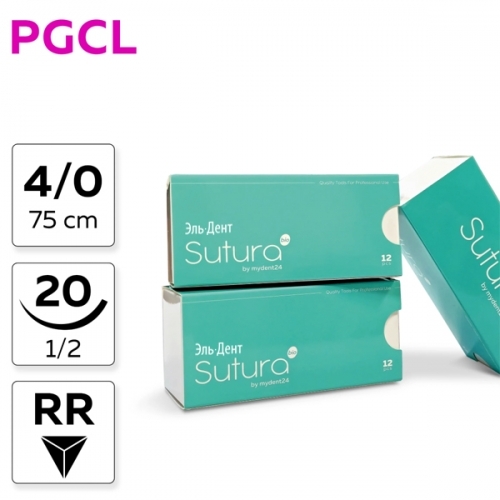 ������ ��������(���� 302) PGCL Poliglecaprone 25, 4/0_75_20, ��������, 1/2, ���-��� (12 ��.). SUTURA