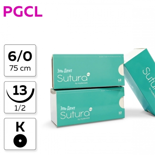 ������ ��������(���� 302) PGCL Poliglecaprone 25, 6/0_75_13, ��������, 1/2, ���. (12 ��.). SUTURA