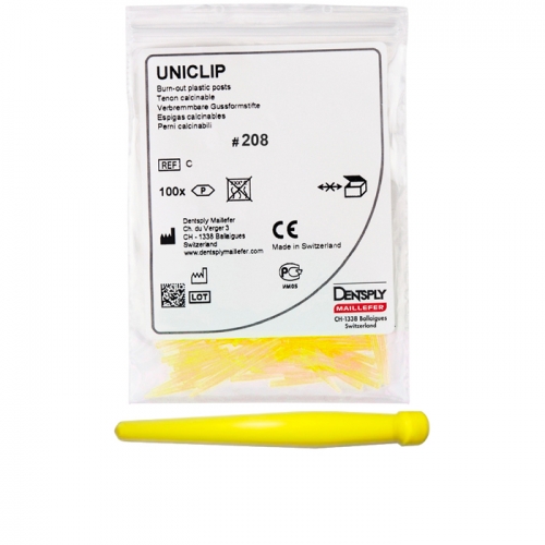 Штифты Uniclip 0,8mm №208 (желтые) 100шт.