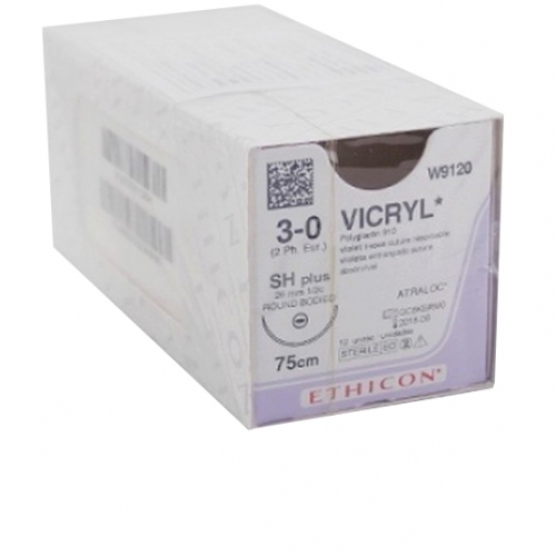 Vicryl W9120 3|0 (75см,26мм,1|2, кол.) 12шт.