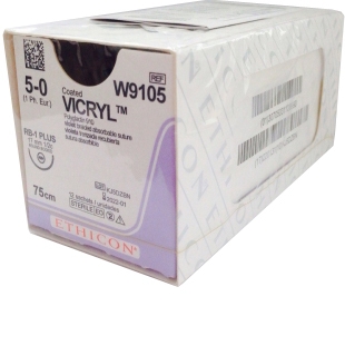 Vicryl W9501Т 5|0 (45см,обратно-реж.) 24шт.