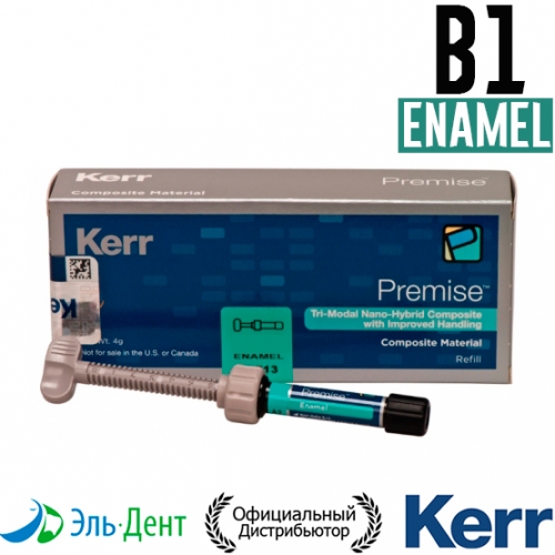 Premise Enamel B1, шприц (4гр.), наногибридный композитный материал, Kerr