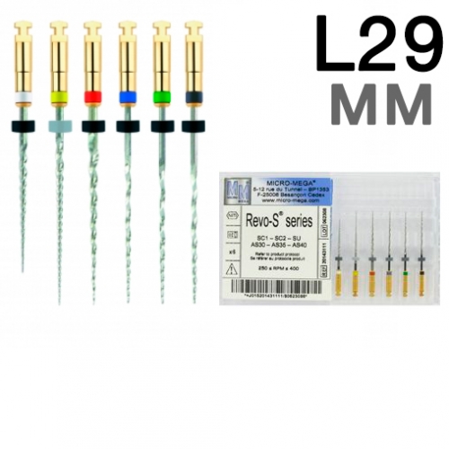   REVO-S Assortiment: L29 , (6 .). SC1-SC2-SU-AS30-AS35-AS40,L29 20143112 (NiTi). Micro-Mega