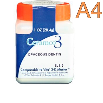 Ceramco 3 Opaceous Dentine цвет A4, 1 унция 28.4г (Опак-дентин)