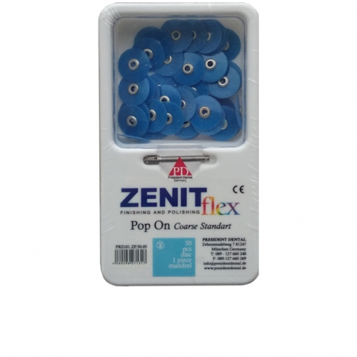 Диски Zenit flex Pop On грубые D14мм синие (50шт/1 дискодер)
