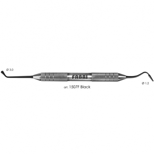 Штопфер двухсторонний FABRI 1507F Black черное покрытие толстая ручка 
