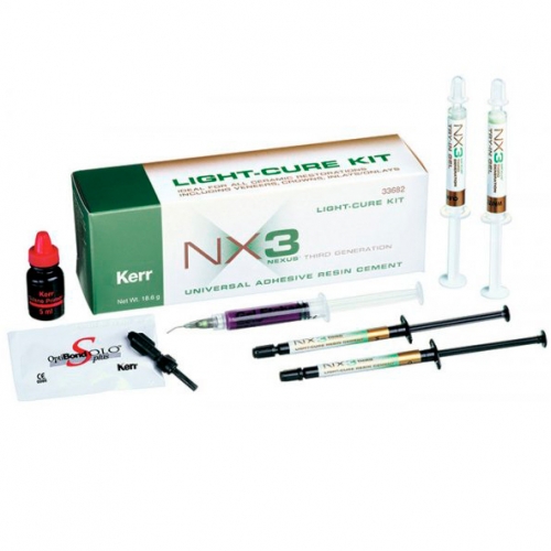 NX3 Light-Cure Kit : 2.1,8 ;  . 2.3 ; OptiBond Solo Plus   10 ; . 3 ;   5 ;  ;       /33682/Kerr