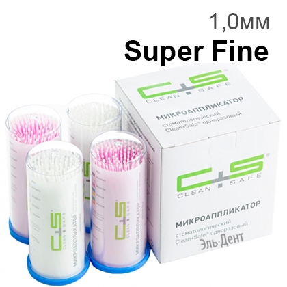 Аппликаторы Clean+Safe №2 Super Fine (розовый, белый) 100 шт.