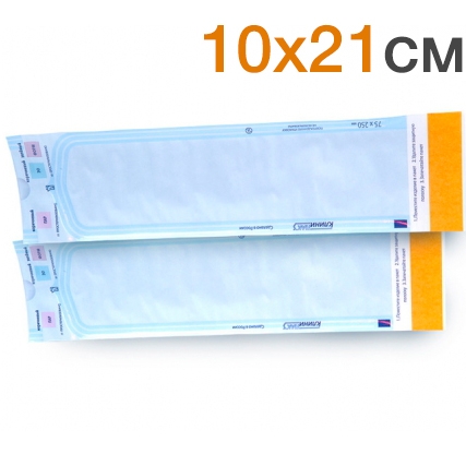 Пакеты для стерилизации 10х21см комбинированные самоклеящиеся (200шт.), Клинипак