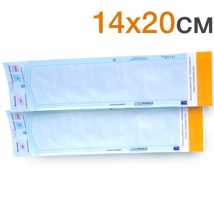 Пакеты для стерилизации 14х20см комбинированные самоклеящиеся (200шт.), Клинипак