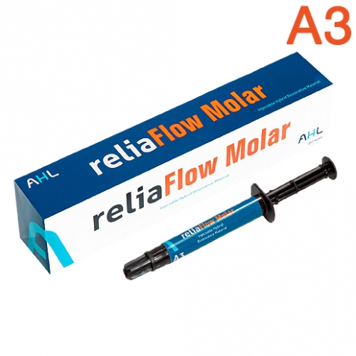 reliaFlow Molar цв. A3 шприц 2г, наконечники-текучий композит низкой текучести, AHL