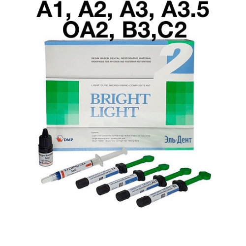 Bright Light : 7  4,5. (1,2,3,3,5,OA2,3,2), Etching gel 3., Single bonding 3., , DMP