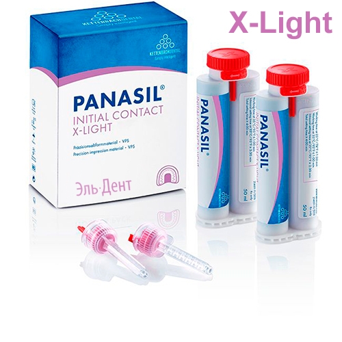 Panasil X-Light (2х50мл, 8смесит.) особо текучий корригирующий материал, Kettenbach 1340111