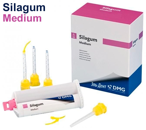 SILAGUM Medium (2картриджа х 50мл) Корригирующий оттискной материал 909716, DMG