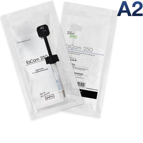 EsCom 250 A2, шприц 4г-наногибридный композит с диоксидом циркония, Spident