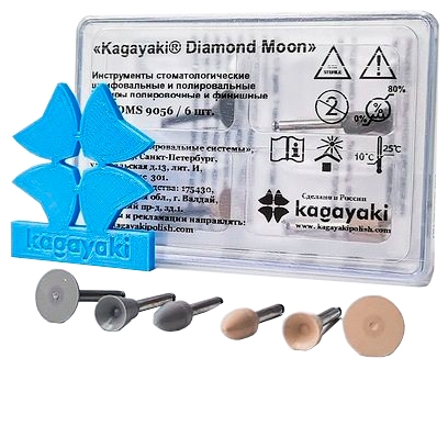 Резинки Kagayaki Diamond Moon-силикон с алмазной крошкой, для композитов АССОРТИ 6шт., Kagayaki