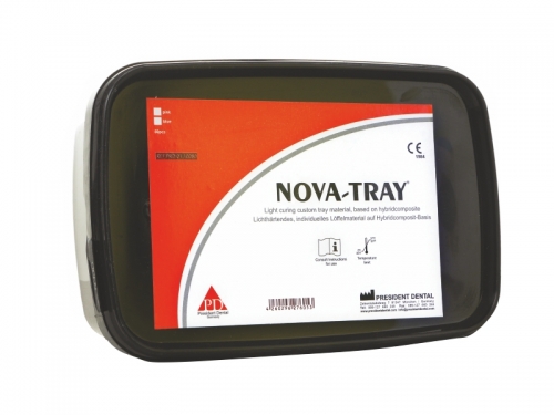 Nova-Tray, цвет розовый, 50шт.-светоотверждаемый материал для изготовления индивидуальных оттискных ложек. President Dental (Германия)